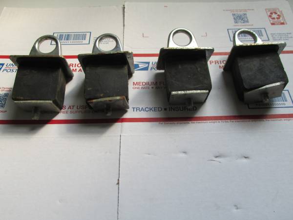 4 Chrome Truck Bed Tie Down mounts 1