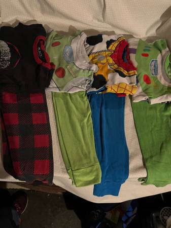 4 PAIRS TODDLER LONG SLEEVE COTTON PAJAMAS - SIZE 4T 1