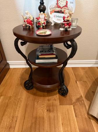 2 Wooden End Tables 1