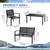 New 4 Pieces Outdoor Patio Furniture Set Conversation Set with Glass Coffee Tabl 6 thumbnail