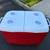Rubbermaid 50 qt Insulated Modern Red Cooler Ice Chest Built In Cup Ho 2 thumbnail