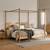 Article Lenia King Canopy Bed - Oak 6 thumbnail