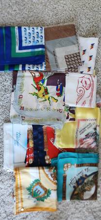 Scarfs, 11 Vintage Souvenir, Collectors, & Cruise Ship scarfs 1