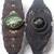2 Hand Embroidered Bracelets With Obsidian and Green Quartz Stones 2 thumbnail