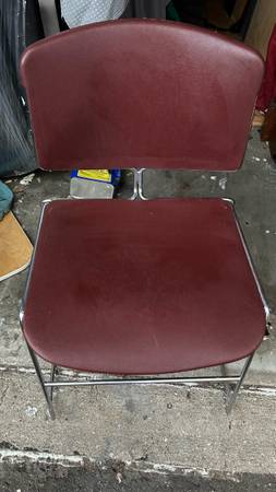 stackable office chairs Reception chairs polypropylene with steel frame $35 each 1