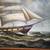 Vintage oil painting signed W.Anderson USA Sailing Ship 2 thumbnail
