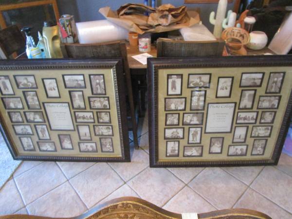2-Photo Frames Collage Large Black/Gold 1