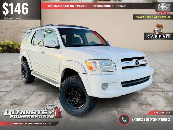 $146/mes - 2005 Toyota Sequoia SR5 - $9.995 (LLAME AL (480) 573-7661 ULTIMATE POWERSPORTS)634705957512971213