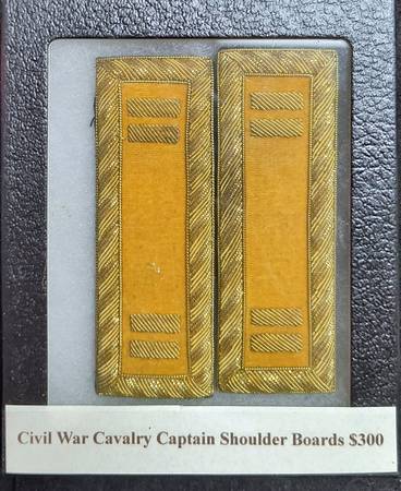 CIVIL WAR CAVALRY CAPTAIN SHOULDER BOARDS 1
