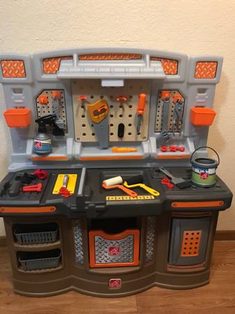 Step2 Pro Workshop Multicolor Tool Bench Tool Set with Tools 1