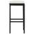 vidaXL Bar Stool Set of 6 Black frame - cream white cushion PE rattan! 5 thumbnail
