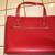 ​COACH Carmine Red Crossgrain Leather Zip Tote Like New 1 thumbnail