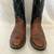 Laredo Men's Brown/Black Ropers Leather Boots Size 10 D 1 thumbnail