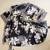 ROBE Intimates Black Ivory Floral Women's L/XL Morgan Taylor 2-pockets 5 thumbnail