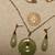 VTG JADE Pendant and Earrings with VTG 925/gold chain 2 thumbnail