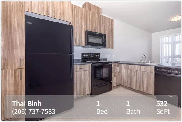 $1,510 / 1br - 532ft2 - UN MES GRATIS si se muda antes del 30/9/25 (Seattle - Distrito Internacional)63862287909889120