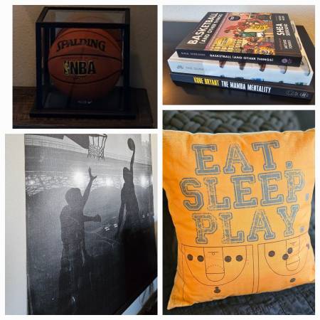 🏀 NEW: Basketball Themed Bedroom Sports Gameroom Home Decor 🏀 1
