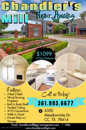 $1,099 / 2hab - Listo para mudarse 2hab/2ba – Unidad #1324 Chandler's Mill – Mudanza el sábado (6350 Meadowvista Dr.)64036535140097120