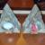 2 Avon Clear Glass Christmas Tree Candle Holders - each 8 thumbnail