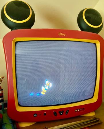 Disney ミッキー テレビ Mickey Mouse Disney CRT TV And DVD Player With Remotes