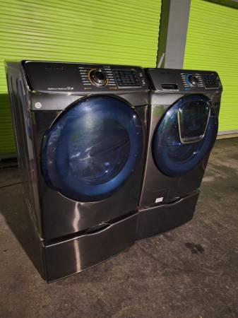 Washer And Dryer Samsung Black Stainless Steel 1
