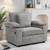 New SUNWAVE Over Size Chaise Lounge Chair with Ottoman, Chenille Fabric Sofa Bed 10 thumbnail