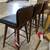 Set of 3 Article Sede Leather Swivel Counter Stools- Walnut & Black 3 thumbnail