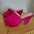 Hot Pink Suede heeled slide." Allegra K" 1 thumbnail