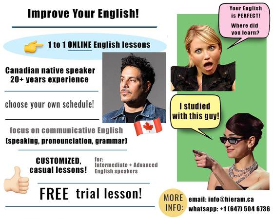 Online ENGLISH Coaching (via Zoom) – Improve Fluency / Confidence 1