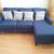 Like New 75” Chaise Living Room Sofa L Shaped Living Room Couch Blue 1 thumbnail