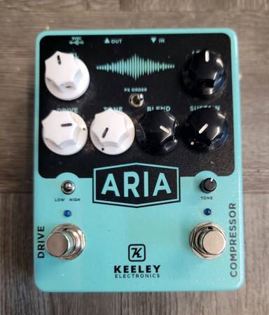 Keeley Aria Compressor and Overdrive Pedal 1