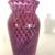 6" Purple hand blown art glass vase with tiny bubbles 5 thumbnail