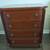 Antique nightstand bed side table with brass feet 4 thumbnail