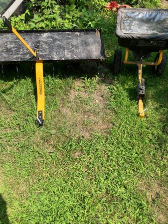 Yardworks Plug Aerator and 85# spreader 1