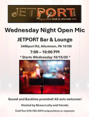 OPEN MIC NIGHT (Wednesdays 7-10 PM) 1