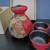 Omotenashi Boxed Saki Set Carafe and 2 Cups Black Burgundy New. 4 thumbnail