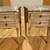 Set of 2 Vintage French-Style Wood End Tables/Nightstands-Marble Tops 9 thumbnail