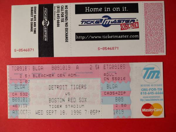 Roger Clemens Full Ticket - Ties His MLB Record 20 Strikeouts / Mint 1