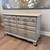 50” Wide Solid Wood Greige Dresser w/ 6 Dovetail Drawers & NEW Brass Pulls 18 thumbnail