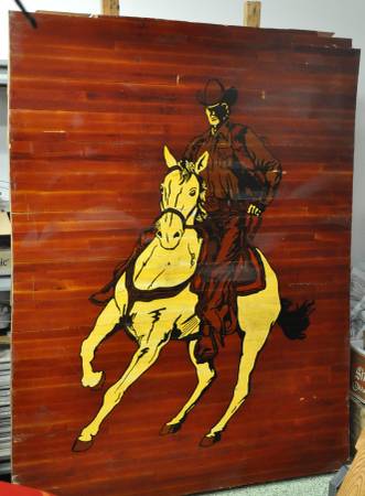 Clements High School Rangers Gym Floor Centerpiece Art 1