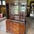 Vintage antique federal style mahogany china cabinet 1 thumbnail