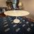 Mid Century Modern Saarinen Style Large White Marble Round Table Like-New condit 1 thumbnail