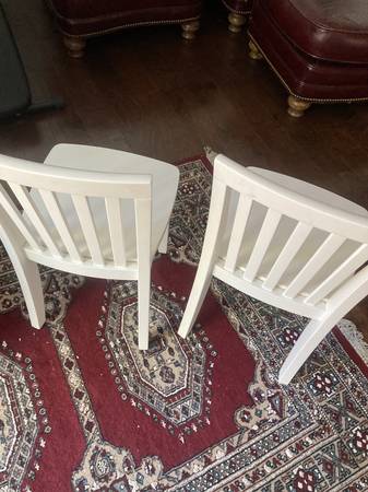 Pottery Barn White chairs (2) for small children - $40 (Scripps Ranch)63471472905217123