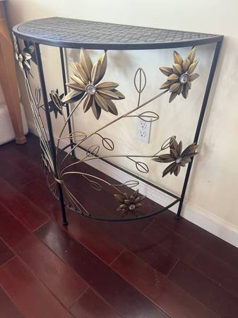 Crescent Half Moon Console Metal Table 1
