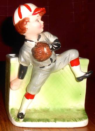 1960's Inarco Figural BASEBALL BOY Planter CATCH-ALL Small Treats+ 1