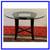 Crate & Barrel Halo Glass + Wood Dining Table 4 thumbnail