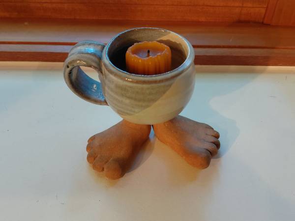 Pottery Coffee Mug with Feet, 1979 1