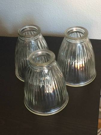 Set of 3 Glass Globes for a Light Fixture 1