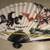 LARGE HAND PAINTED  HORSES ASIAN FAN 5 thumbnail