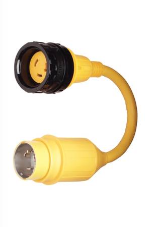 Marinco Pigtail Adapter Boat Dock Side 20A 125V Locking to 30A 125V 1